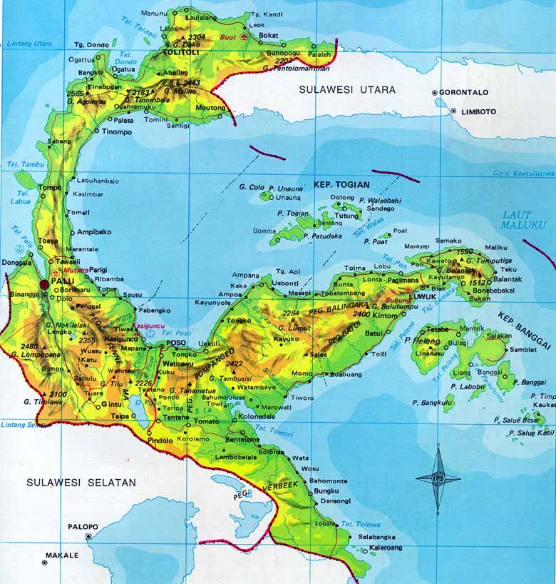 peta sulawesi tengah